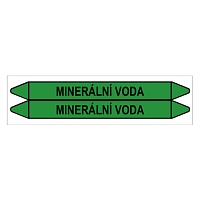 Značení potrubí, minerální voda,2 ks, 450 × 52 mm